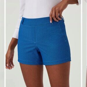Spanx Sunshine Shorts Geo Scape Blue Checker- golf Sz M